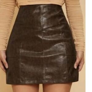 SHEIN SXY High Waist PU Leather Skirt